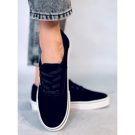 BM Lovis Zapatillas deportivas de ante negro para mujer 2
