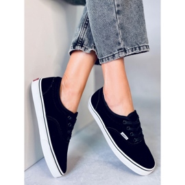 BM Lovis Zapatillas deportivas de ante negro para mujer 3