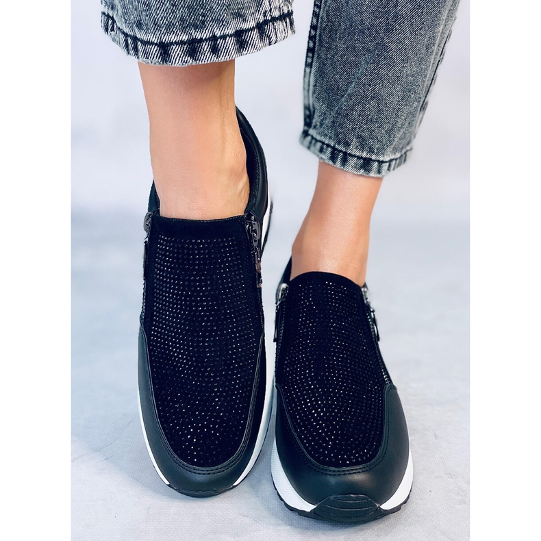 Atwood zapatillas negras con cuña negro 1