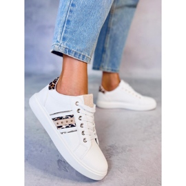 BM Zapatillas deportivas de mujer Henne Leopard blanco 2