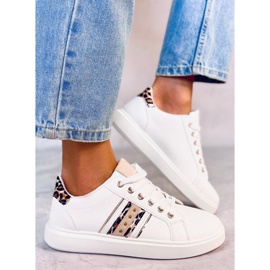 BM Zapatillas deportivas de mujer Henne Leopard blanco 5