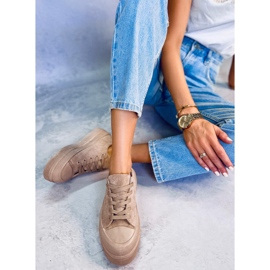 BM zapatillas Curtis caqui con plataforma beige 5