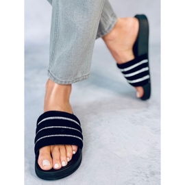 BM Chanclas Lynne Black con pedrería negro 2