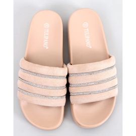 BM Chanclas Lynne Beige con pedrería 1