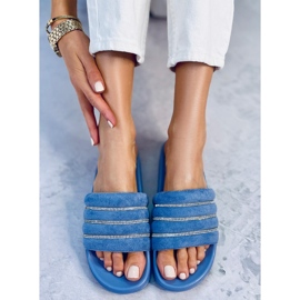 BM Chanclas Lynne Blue con strass azul 3