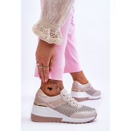 S.Barski Deportivas Mujer Piel Caladas Beige Claro Virginia 5