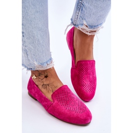 S.Barski Mocasines Cómodos Ante Fucsia Giovana rosado 4