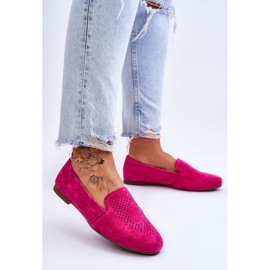 S.Barski Mocasines Cómodos Ante Fucsia Giovana rosado 3