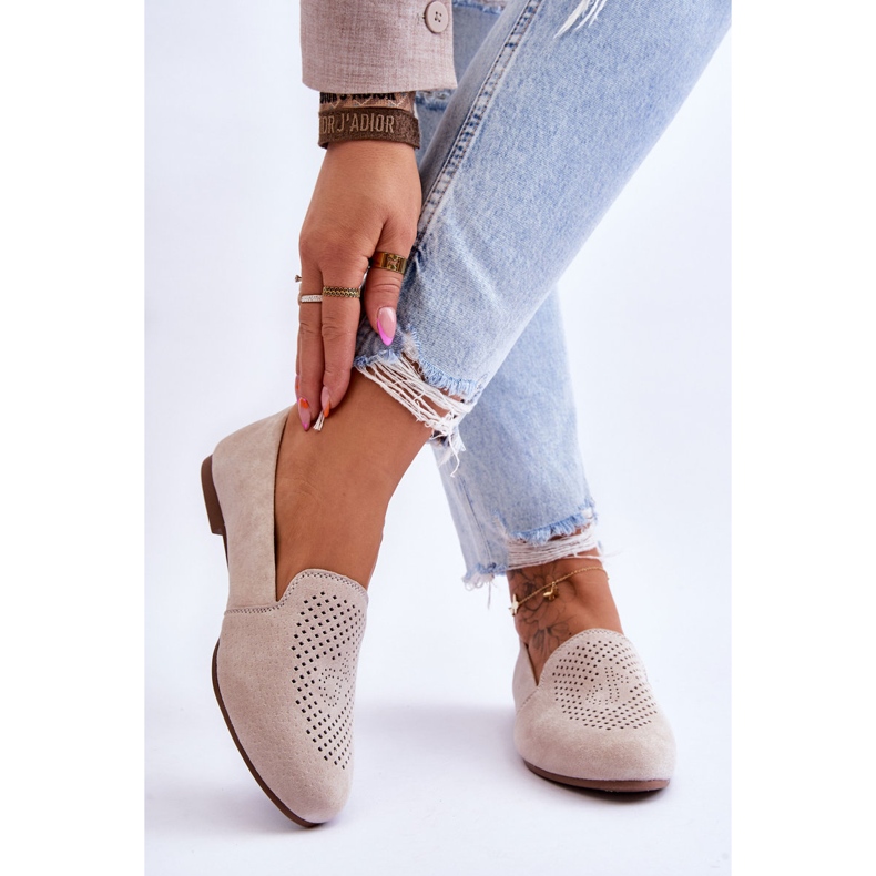 S.Barski Mocasines Comodos Ante Beige Giovana 2