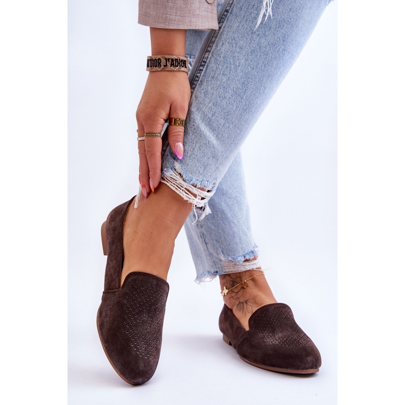 S.Barski Mocasines Cómodos Ante Marrón Giovana 2