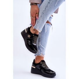 S.Barski Deportivas Mujer Piel Cuña Negras Rebeca negro 4