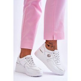 S.Barski Deportivas Mujer Piel Cuña Blanco-Plata Rebeca 4