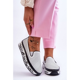 S.Barski Zapatillas Slip-On Mujer Piel Calada Blanco Sorito 1