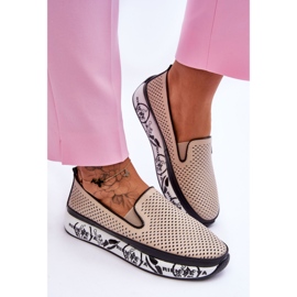 S.Barski Deportivas Mujer Piel Calada Slip-On Beige Sorito 4