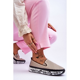 S.Barski Deportivas Mujer Piel Calada Slip-On Beige Sorito 6