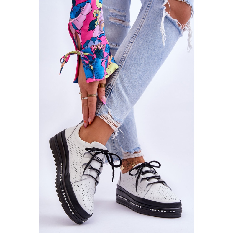 S.Barski Deportivas Piel Calada Blanco Leonor 2