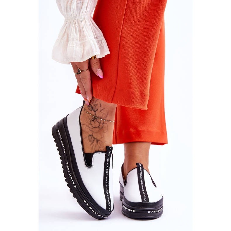 S.Barski Zapatillas Deportivas De Mujer De Piel Sin Cordones Blanco Nathalie 1