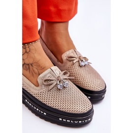 S.Barski Zapatillas deportivas sin cordones para mujer Shiny Gold Raven dorado 5