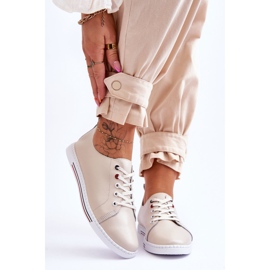 S.Barski Deportivas Mujer Piel Beige Renes marrón 1