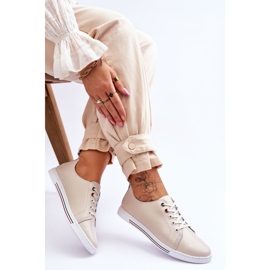 S.Barski Deportivas Mujer Piel Beige Renes marrón 5