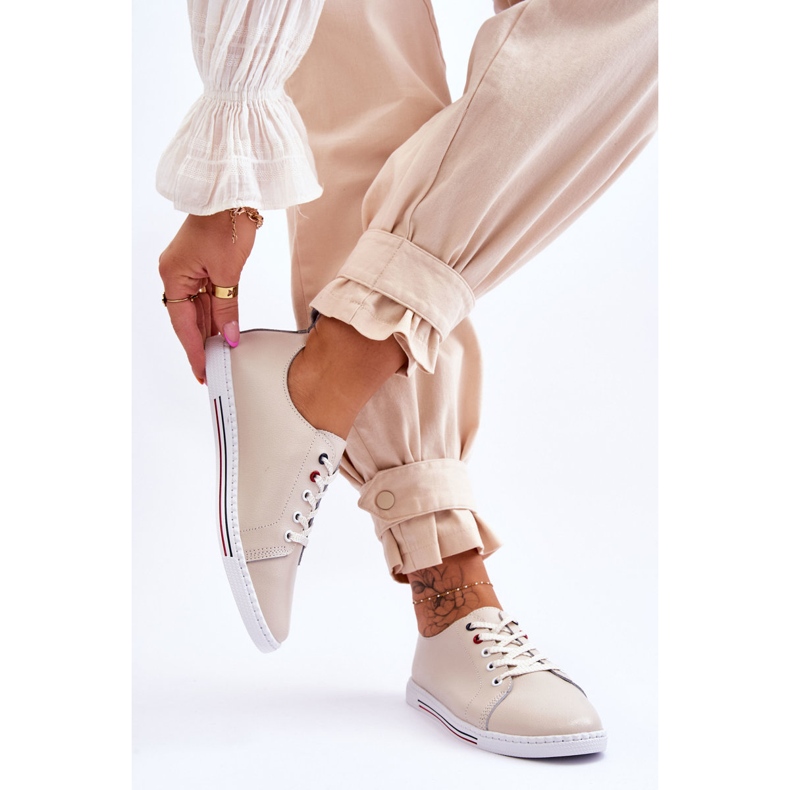 S.Barski Deportivas Mujer Piel Beige Renes marrón 2