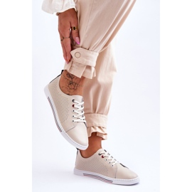 S.Barski Deportivas Mujer Piel Calada Beige Ferone 6