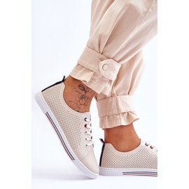 S.Barski Deportivas Mujer Piel Calada Beige Ferone 4