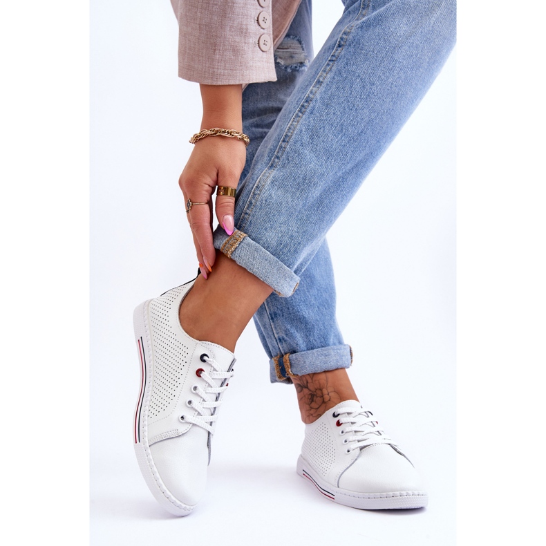 S.Barski Deportivas Mujer Piel Calada Blanco Ferone 2