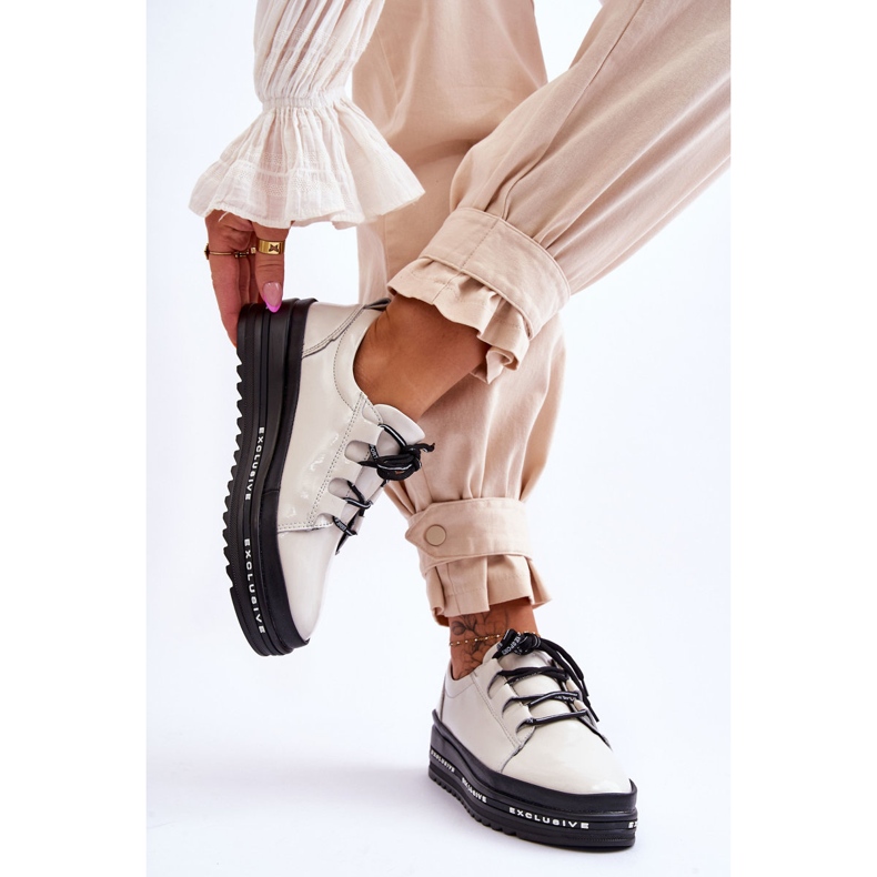 S.Barski Deportiva Chantal Lacado Beige 2