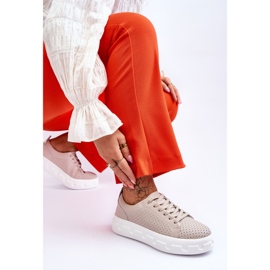 S.Barski Deportivas Piel Plataforma Chunky Beige Montigo 6