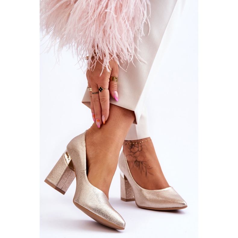 Lewski Shoes Zapatos De Salón De Piel Lewski 3117 Dorado 2