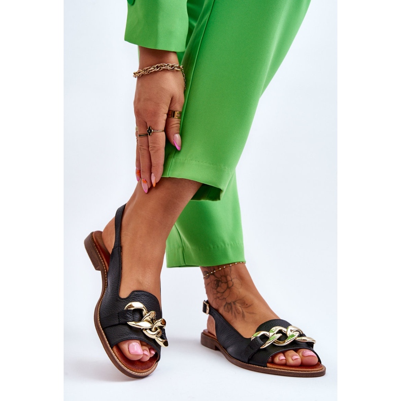 Sandalias Mujer Piel Lewski Shoes 3230 Black Peas negro 2 Sandalias Mujer Piel Lewski Shoes 3230 Black Peas negro 2