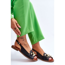 Sandalias Mujer Piel Lewski Shoes 3230 Black Peas negro 6