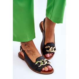 Sandalias Mujer Piel Lewski Shoes 3230 Black Peas negro 4