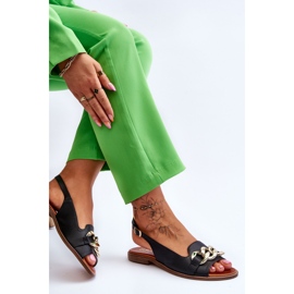 Sandalias Mujer Piel Lewski Shoes 3230 Black Peas negro 7