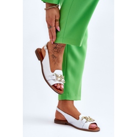 Lewski Shoes Sandalias Mujer Piel Leewski Shoes 3230 White Peas blanco 5