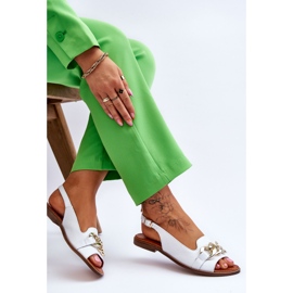 Lewski Shoes Sandalias Mujer Piel Leewski Shoes 3230 White Peas blanco 6