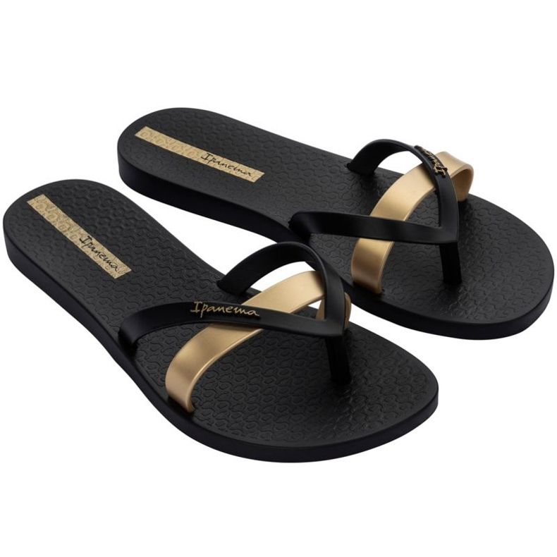 Chanclas Ipanema Kirei Fem W 81805-24006 negro dorado 1