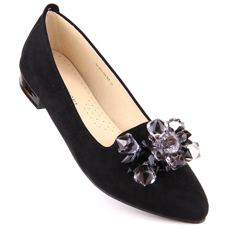 Bailarinas de mujer en ante negro con cristales T.Sokolski W23-464 2