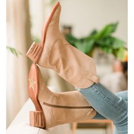 Marco Shoes Botas beige de ante natural 10
