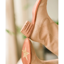 Marco Shoes Botas beige de ante natural 1