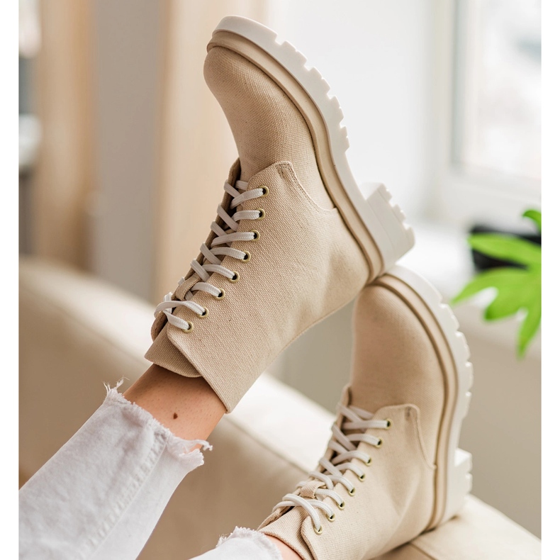 Marco Shoes Botines primavera algodón 2090B-1265-4 beige 1 Marco Shoes Botines primavera algodón 2090B-1265-4 beige 1