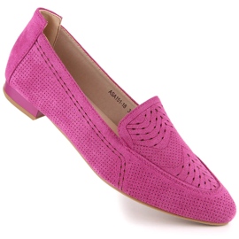 Slip-on mujer ante calado fucsia Jezzi ASA151-18 rosa 1