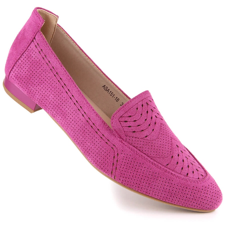 Slip-on mujer ante calado fucsia Jezzi ASA151-18 rosado 1