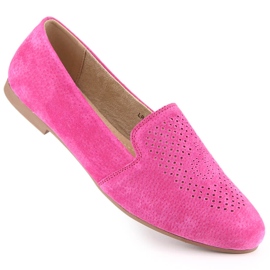 Slip-on cómodos piel ante fucsia S.Barski LR29515 rosa 1