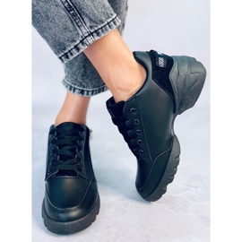 BM Helser zapatillas cuña negras negro 2
