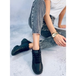 BM Helser zapatillas cuña negras negro 4