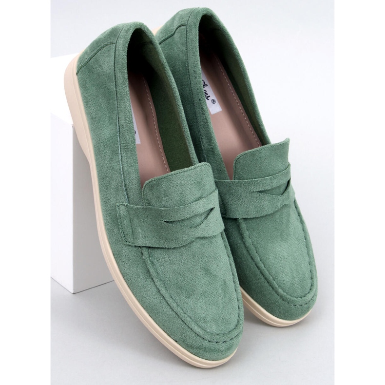 Mocasines Blum de ante verde 1