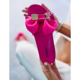 BM Pantuflas plataforma osito fucsia Teddy rosado 5
