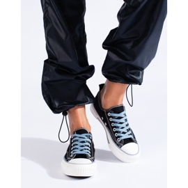 Deportivas bajas de mujer Shelovet negras negro 2
